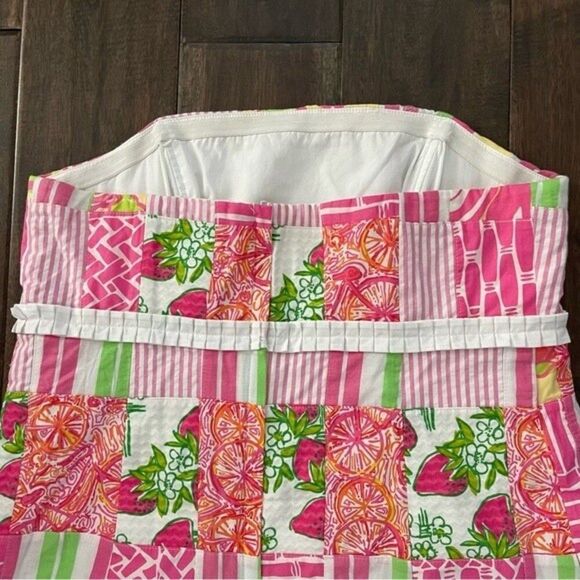 Lilly Pulitzer Bowen Patchwork Strapless Dress 6 - Picture 6 of 6